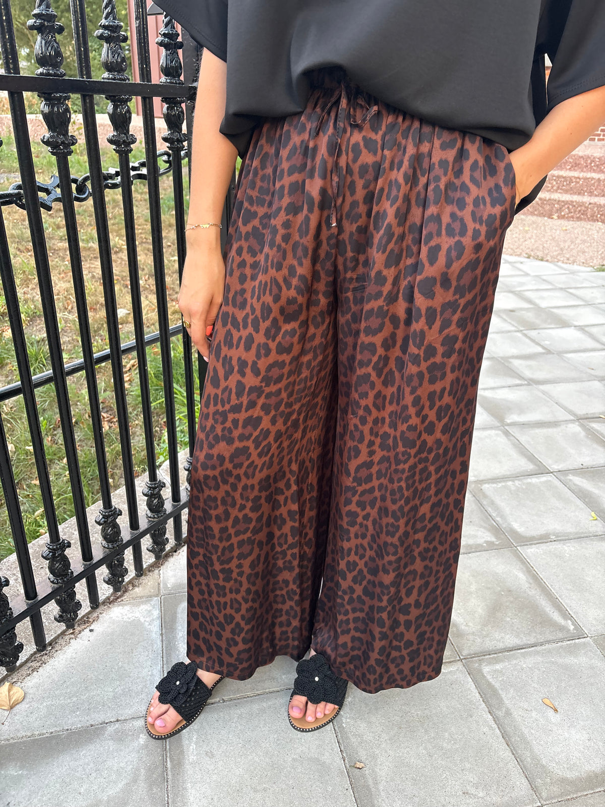 Broek leopard - Bruin/zwart