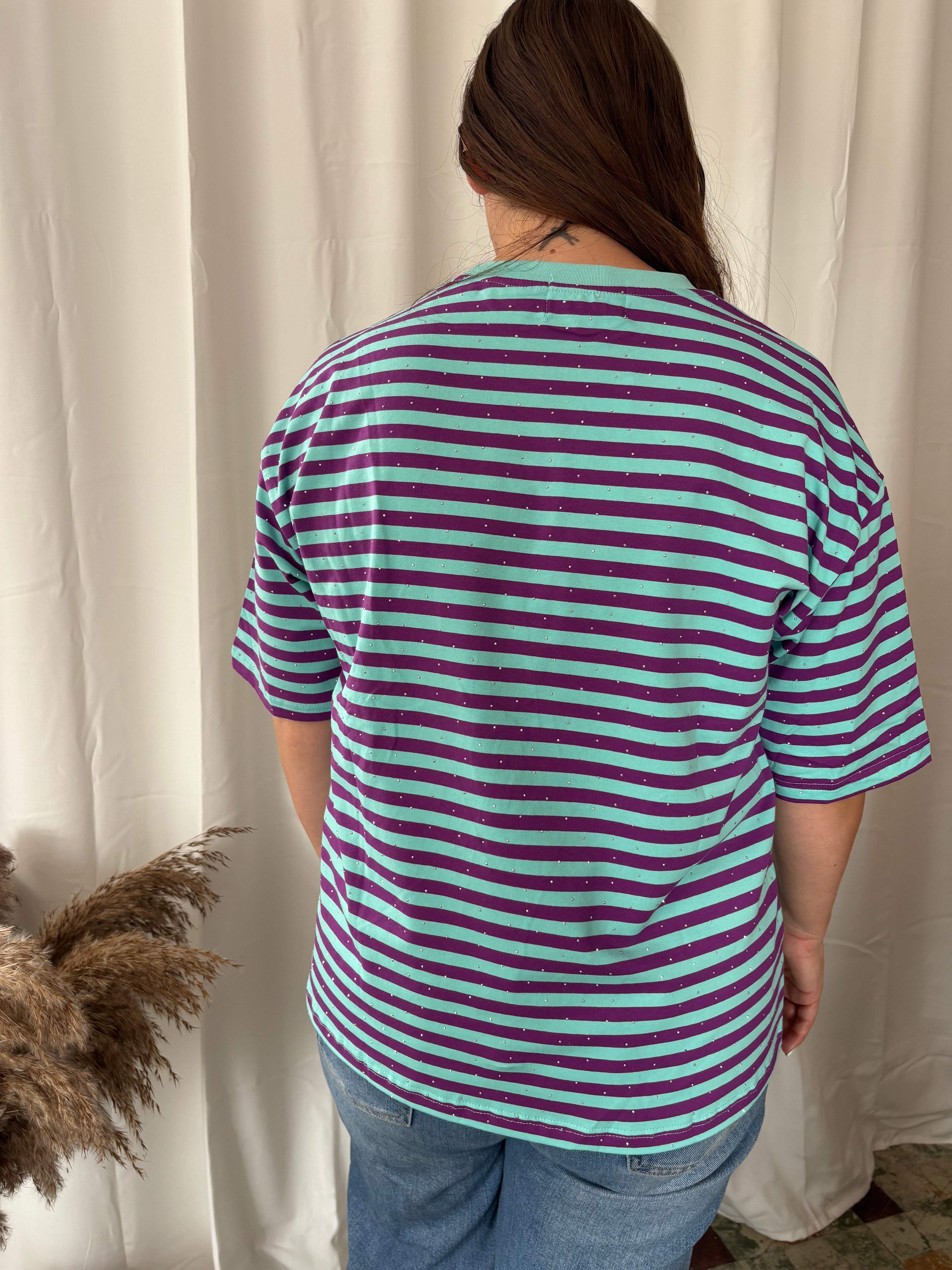 T-shirt Lio - Paars/blauw