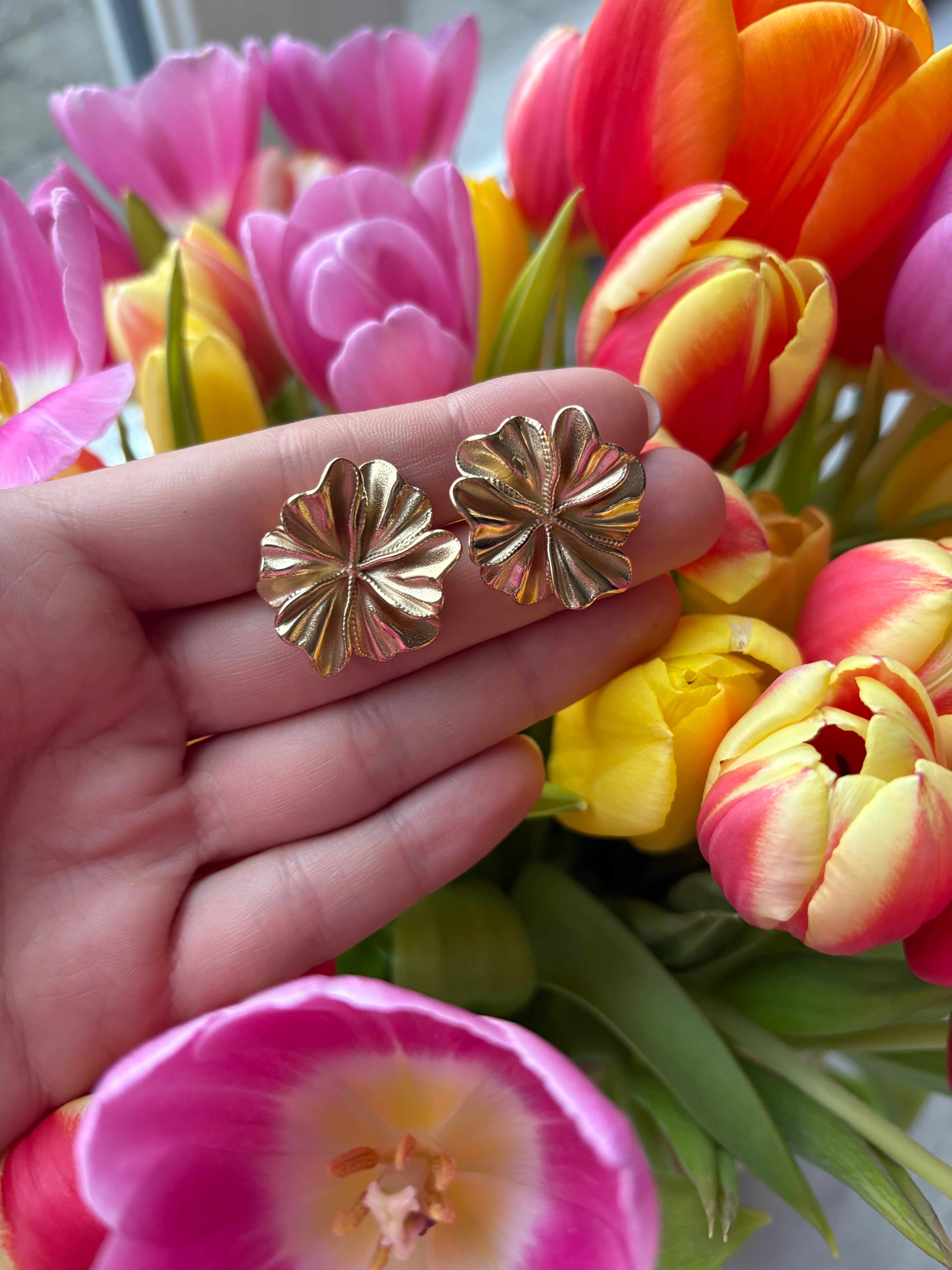 Oorbellen bloem